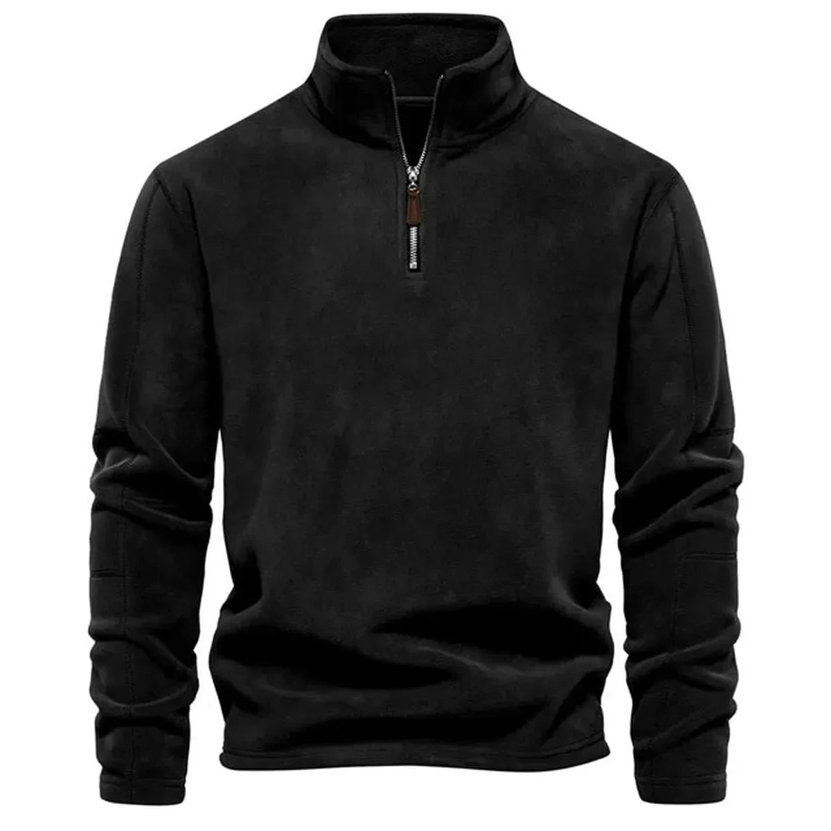 Heren Fleece Ritsjack Met Staande Kraag Voor Herfst En Winter