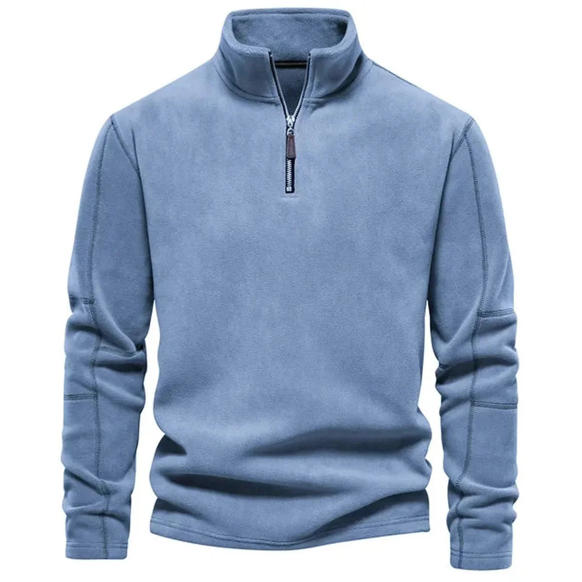 Heren Fleece Ritsjack Met Staande Kraag Voor Herfst En Winter