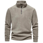 Heren Fleece Ritsjack Met Staande Kraag Voor Herfst En Winter