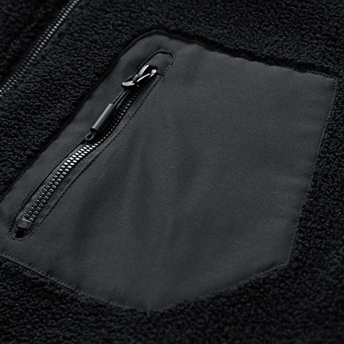 Heren Fleecejas voor Buiten met Rits en Versterkte Details