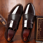 Heren Formele Schoenen met Dubbele Monniksgesp - Glanzend & Getextureerd