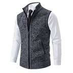 Heren Gebreid Vest / Cardigan Slim Fit met Zakken