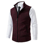 Heren Gebreid Vest / Cardigan Slim Fit met Zakken