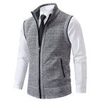 Heren Gebreid Vest / Cardigan Slim Fit met Zakken