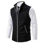 Heren Gebreid Vest / Cardigan Slim Fit met Zakken