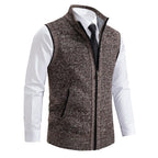 Heren Gebreid Vest / Cardigan Slim Fit met Zakken
