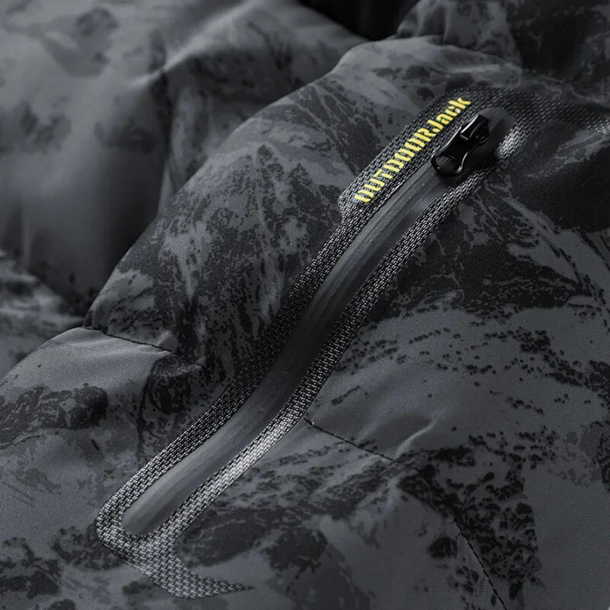 Heren Geïsoleerde Camouflage Winterjas met Capuchon