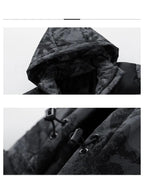 Heren Geïsoleerde Camouflage Winterjas met Capuchon