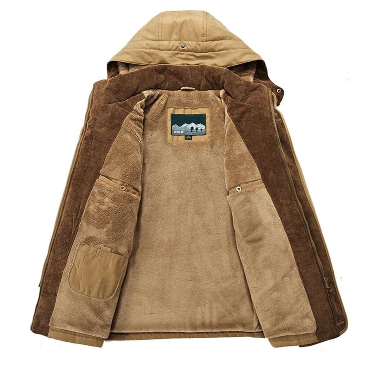 Heren Geïsoleerde Winterjas met Fleece Voering en Weerbestendigheid