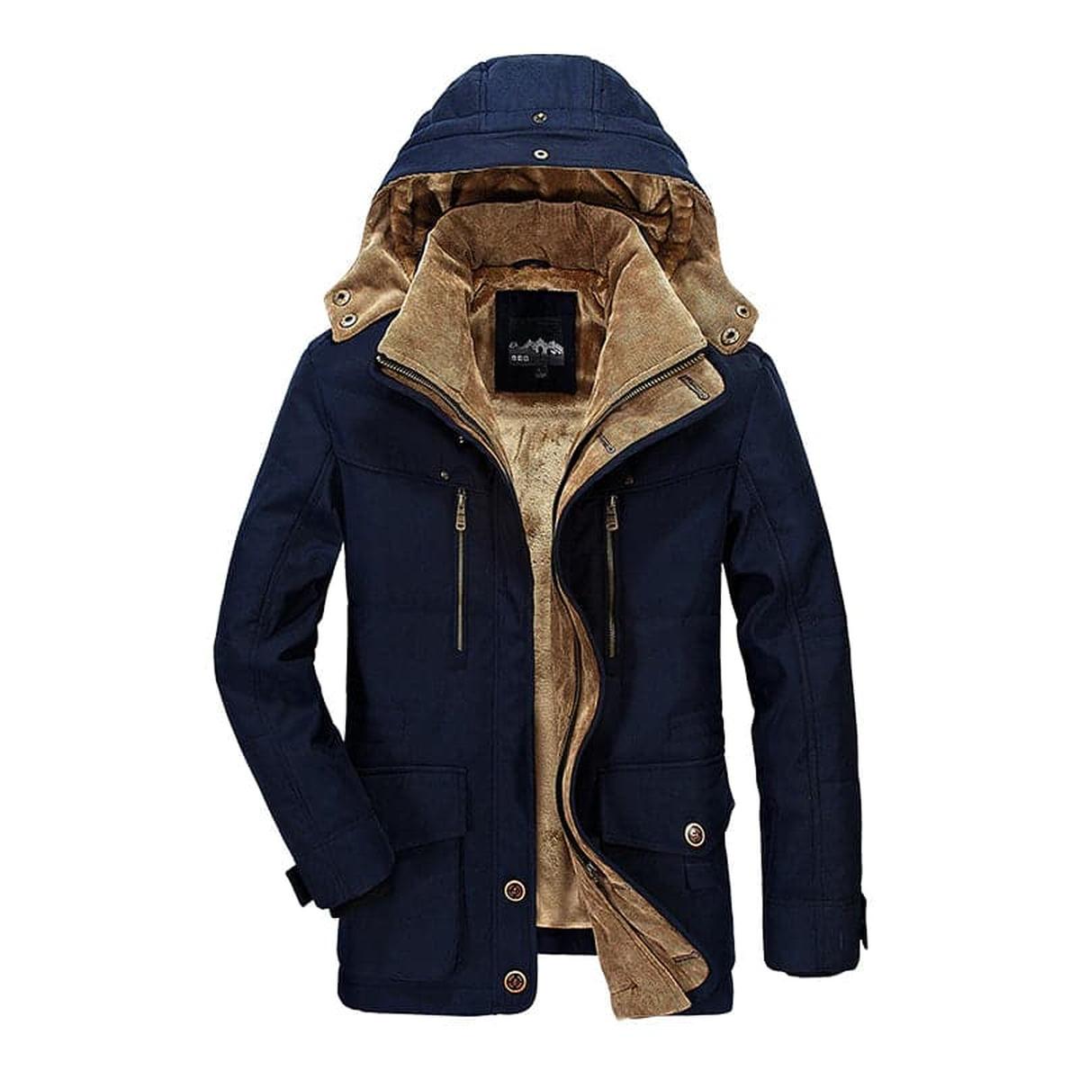Heren Geïsoleerde Winterjas met Fleece Voering en Weerbestendigheid