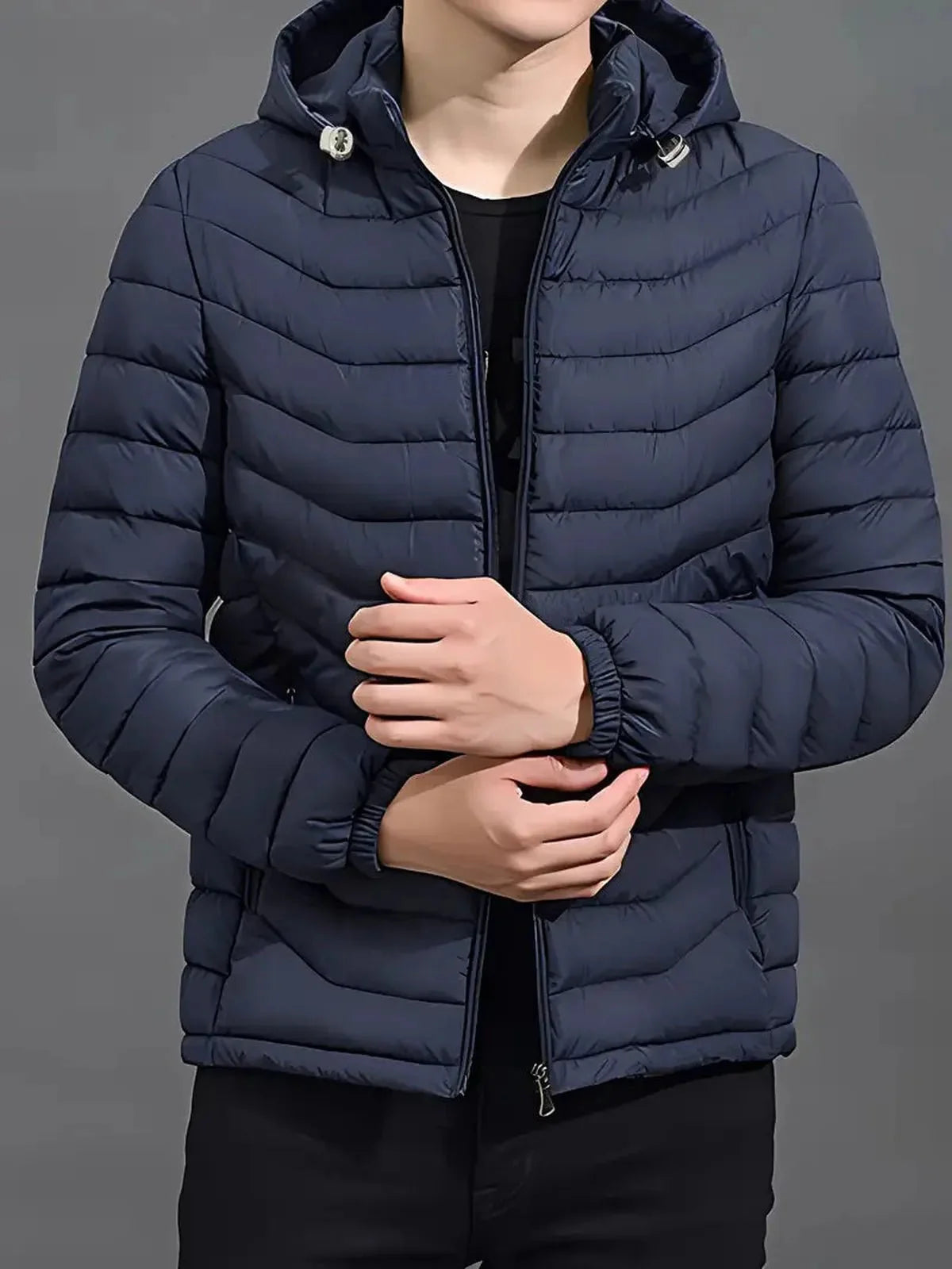 Heren Gewatteerde Hooded Puffer Jacket