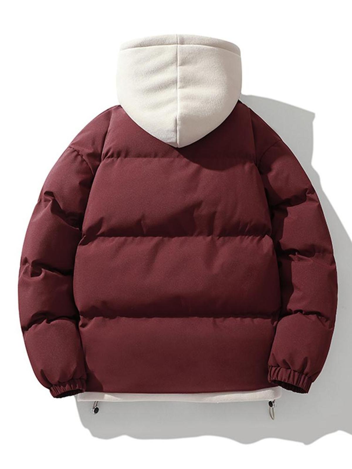 Heren Gewatteerde Jas met Capuchon voor Winterse Warmte