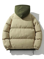 Heren Gewatteerde Jas met Capuchon voor Winterse Warmte
