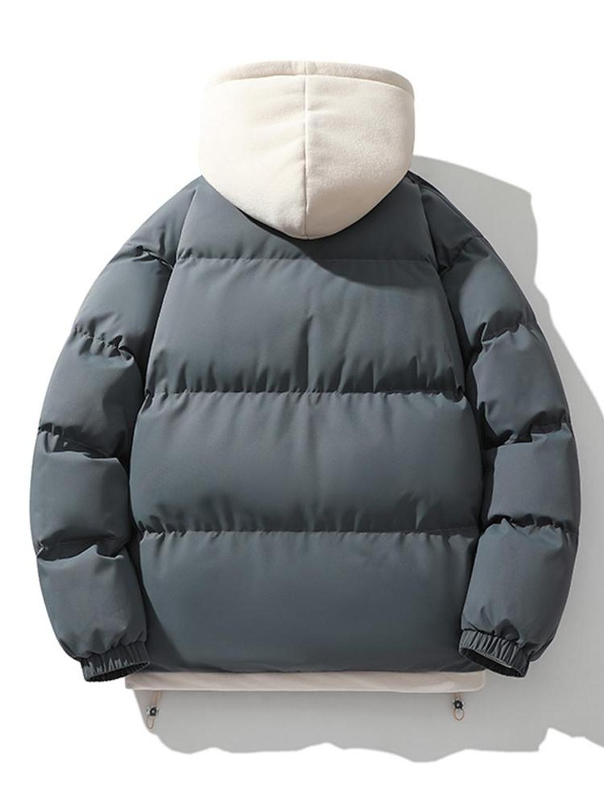 Heren Gewatteerde Jas met Capuchon voor Winterse Warmte