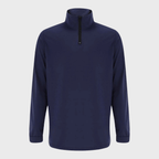 Heren Half-Rits Katoenmix Trui met Geribbelde Manchetten