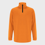 Heren Half-Rits Katoenmix Trui met Geribbelde Manchetten