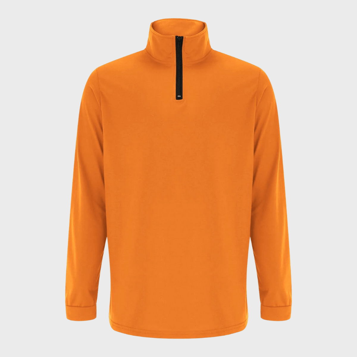 Heren Half-Rits Katoenmix Trui met Geribbelde Manchetten