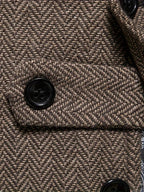 Heren Haringbone Enkelvoudige Blazer