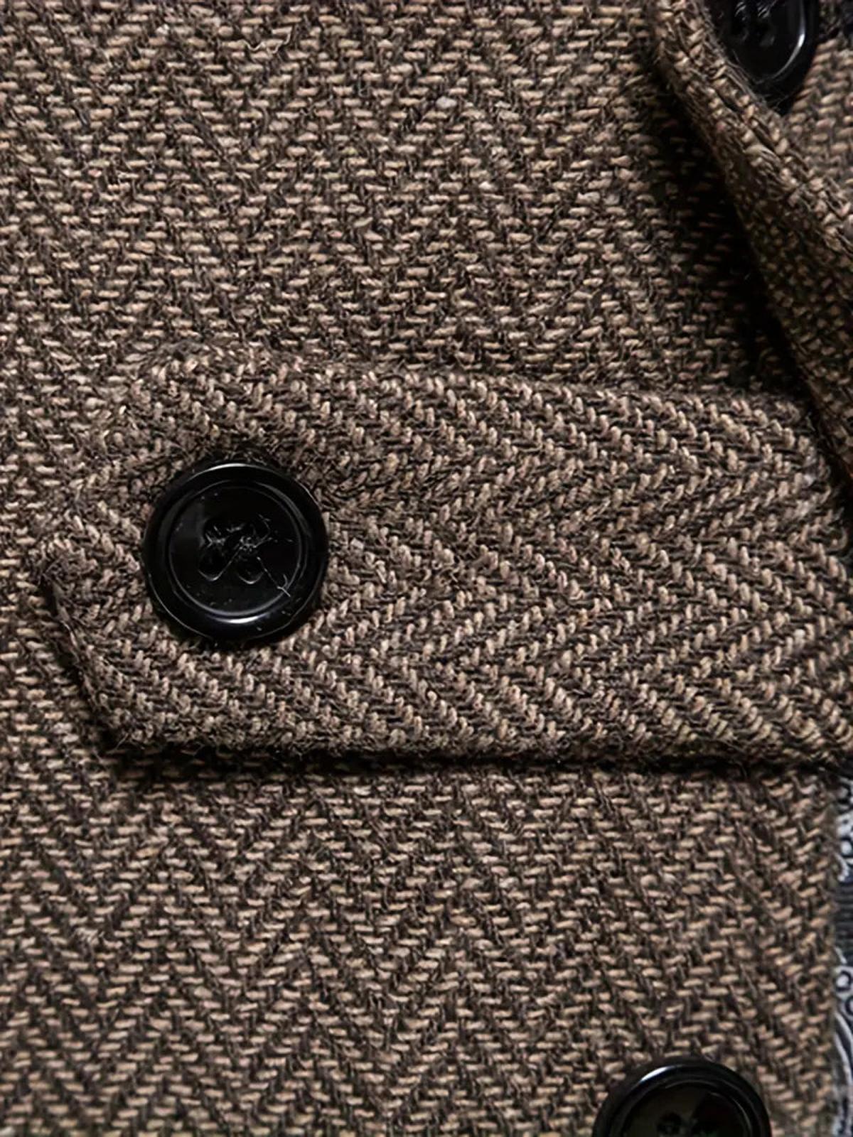 Heren Haringbone Enkelvoudige Blazer
