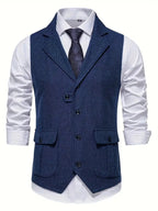 Heren Haringbone Enkelvoudige Blazer