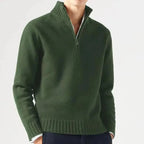 Heren Hoge Kraag Quarter-Zip Gebreide Trui