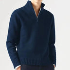 Heren Hoge Kraag Quarter-Zip Gebreide Trui