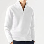 Heren Hoge Kraag Quarter-Zip Gebreide Trui