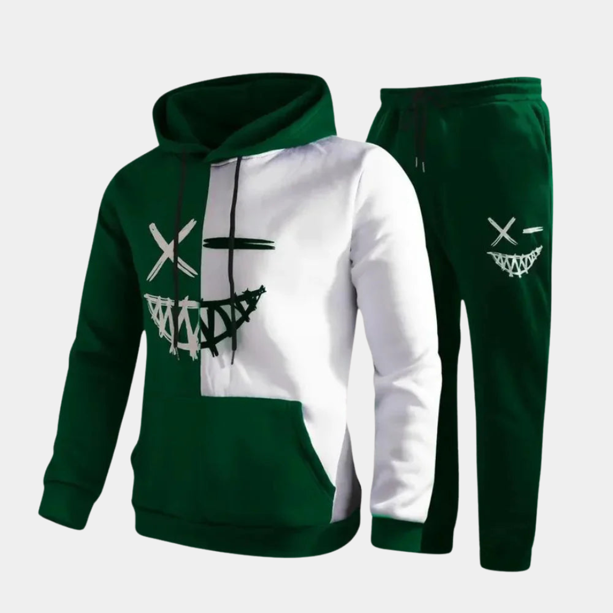 Heren Hoodie & Joggingbroek Set - Slim Fit Katoen Mix Trainingspak