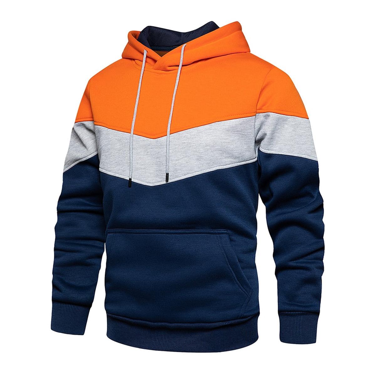 Heren Hoodie Van Katoen-Polyester Mix Met Capuchon En Lange Mouwen