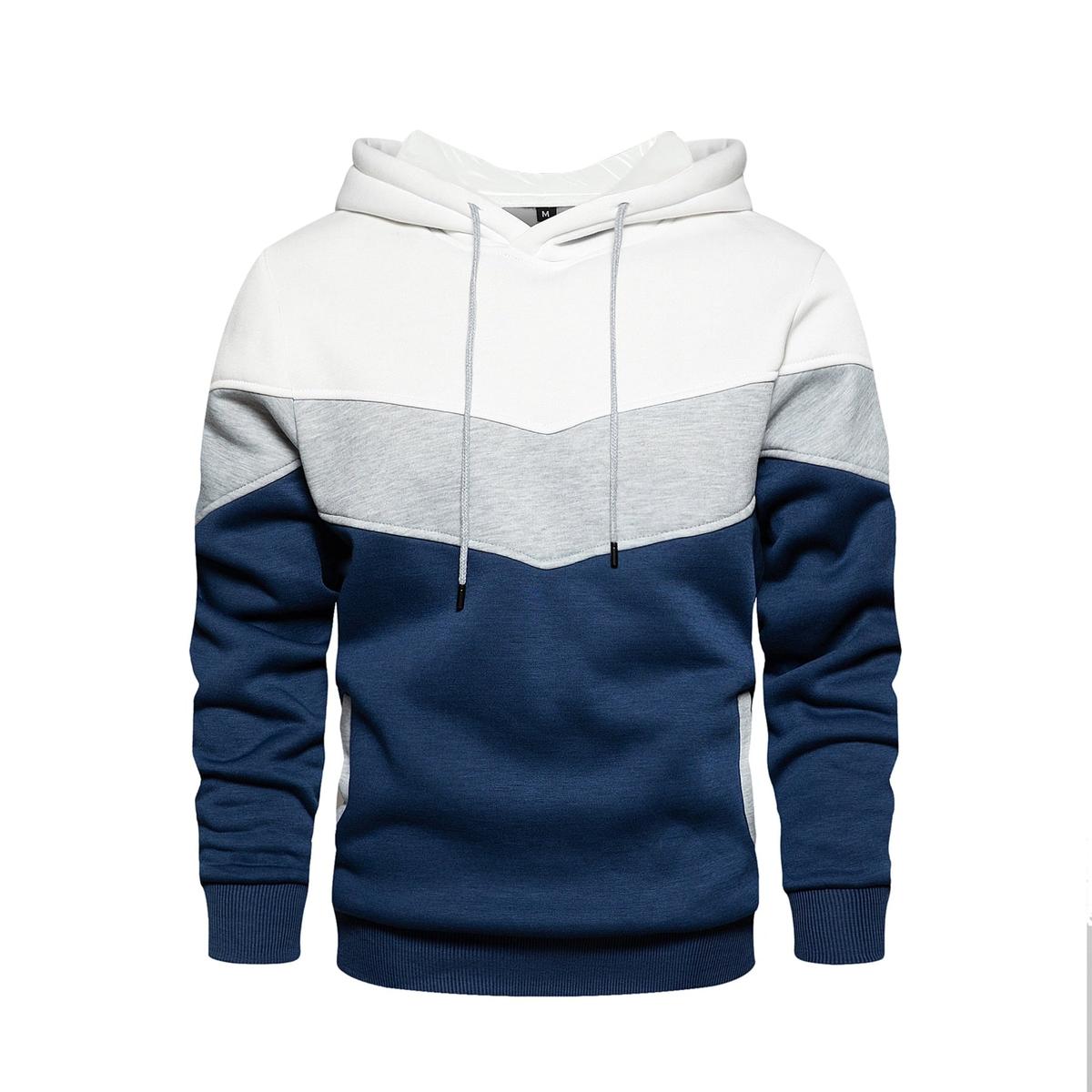 Heren Hoodie Van Katoen-Polyester Mix Met Capuchon En Lange Mouwen