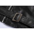 Heren Imitatieleer Jas Slim Fit met Rits - Stoer & Modern