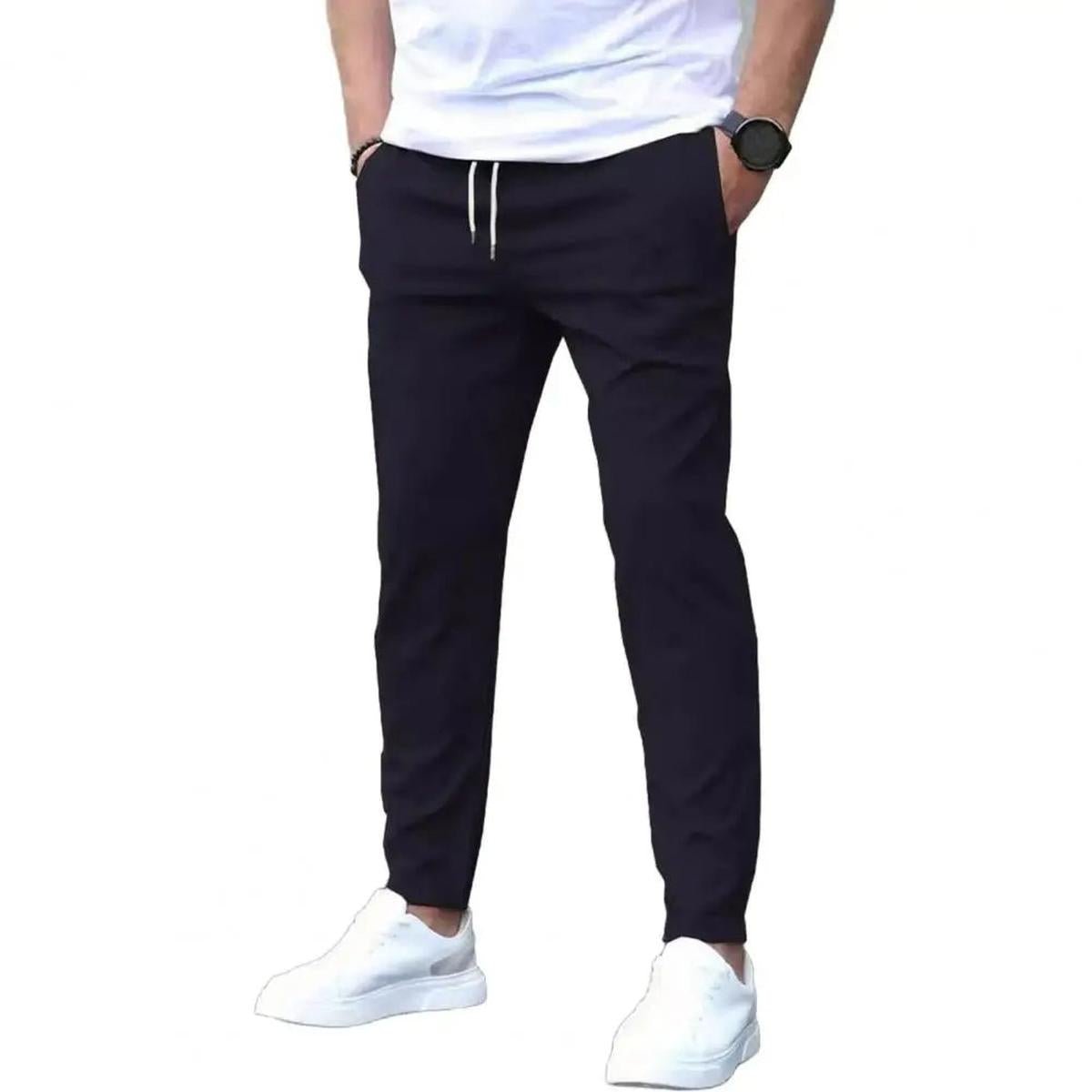 Heren Joggingbroek Met Zijzakken Elastische Taille Regular Fit