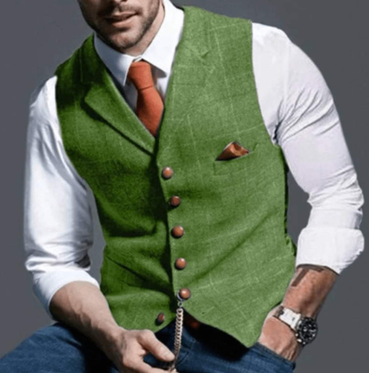 Heren Klassiek V-Hals Gilet voor Herfst/Winter