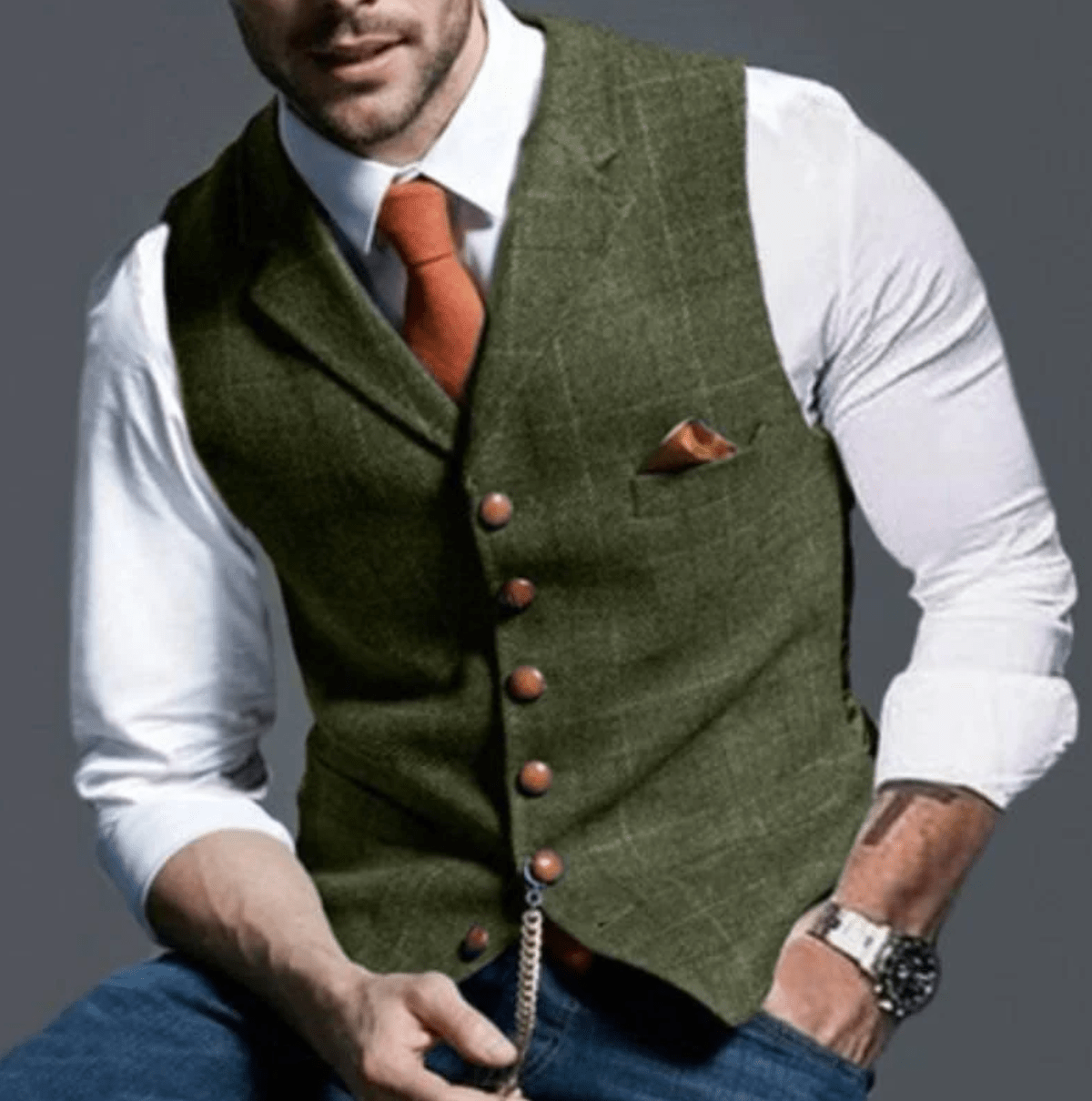 Heren Klassiek V-Hals Gilet voor Herfst/Winter