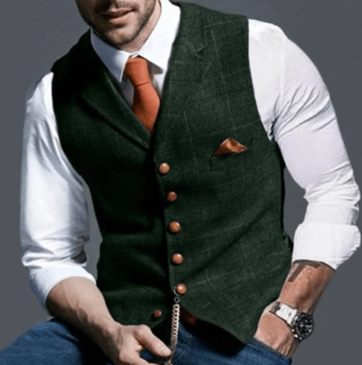 Heren Klassiek V-Hals Gilet voor Herfst/Winter
