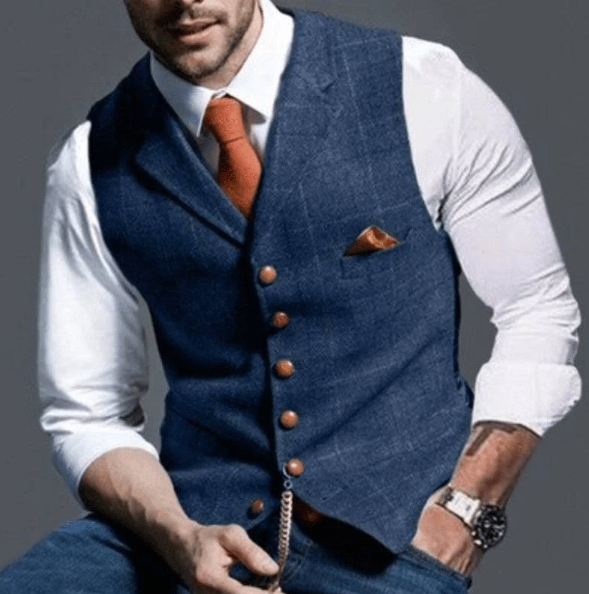 Heren Klassiek V-Hals Gilet voor Herfst/Winter