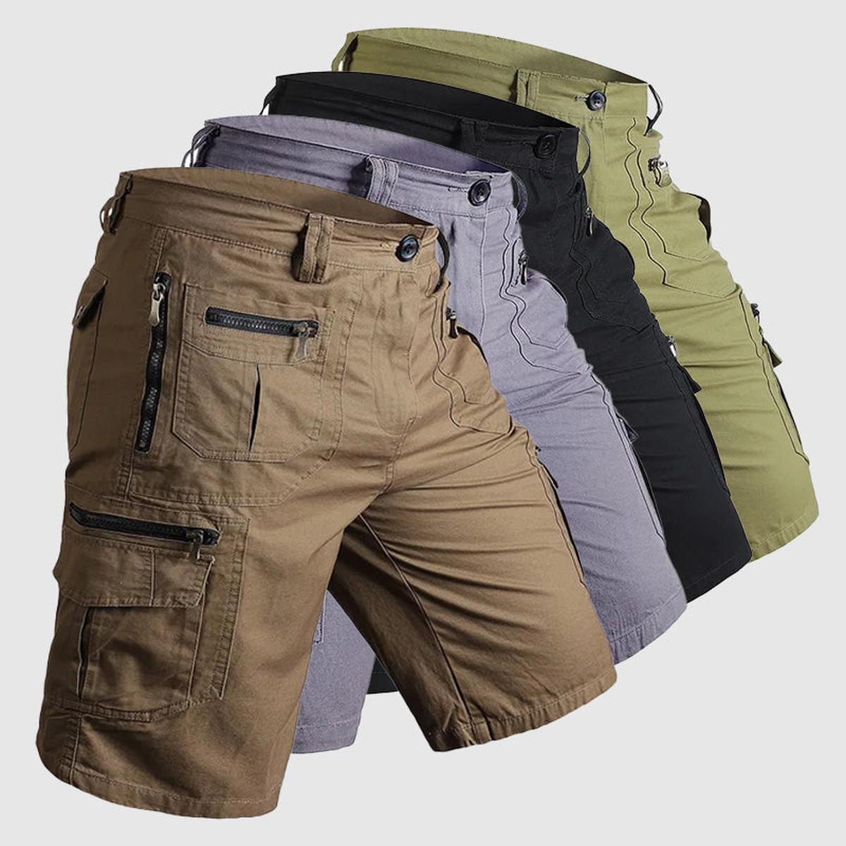 Heren Knielange Multi-Pocket Cargoshorts