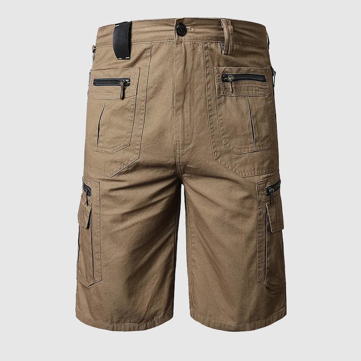 Heren Knielange Multi-Pocket Cargoshorts