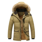 Heren Lange Militaire Parka Met Bontkap Voor Winterse Activiteiten