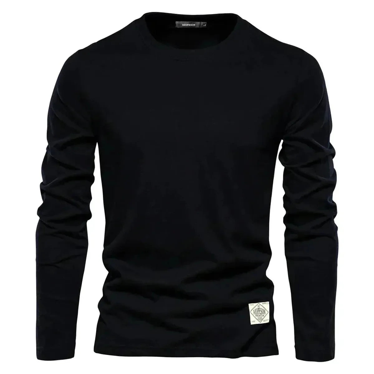 Heren Lange Mouwen Crewneck Casual T-shirt
