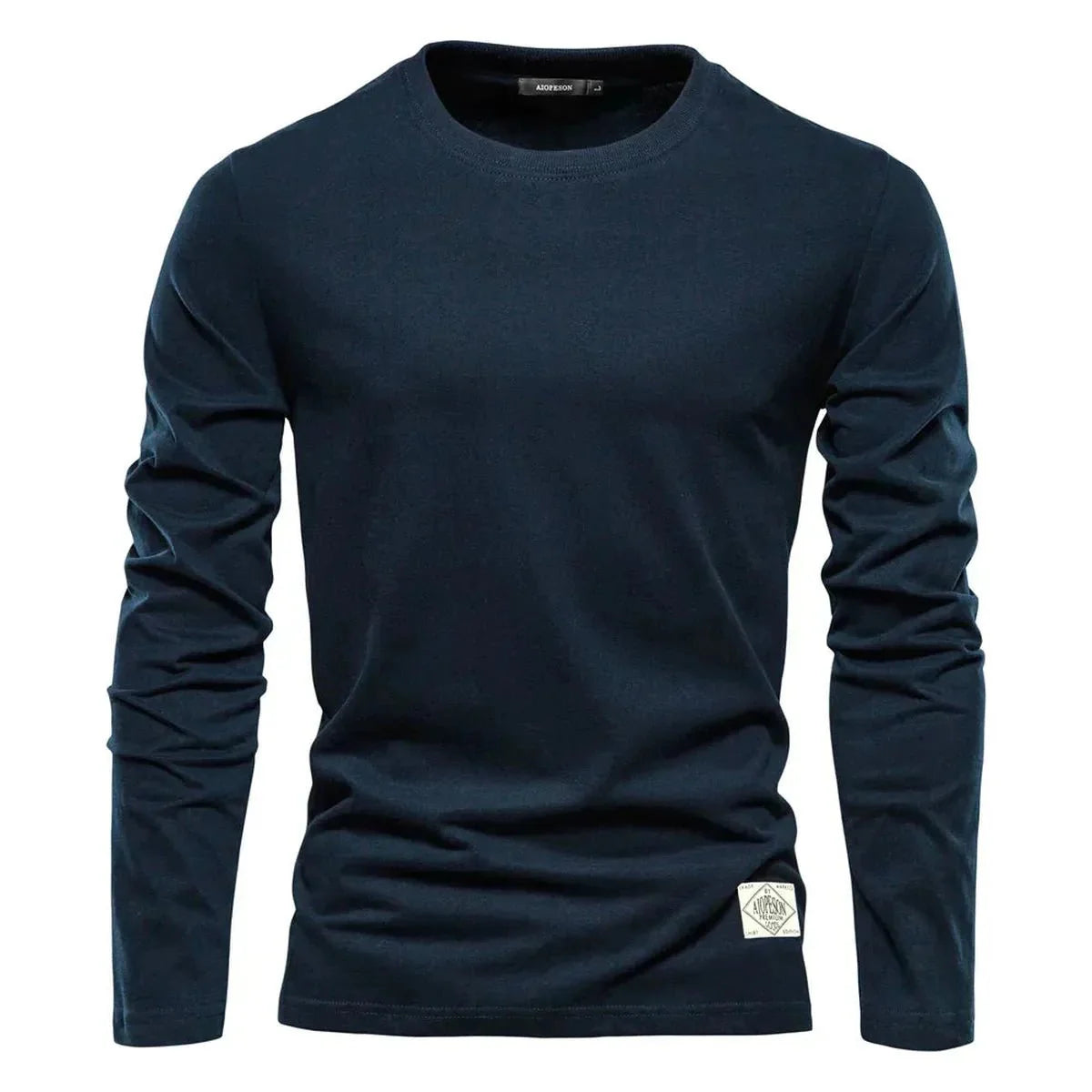 Heren Lange Mouwen Crewneck Casual T-shirt
