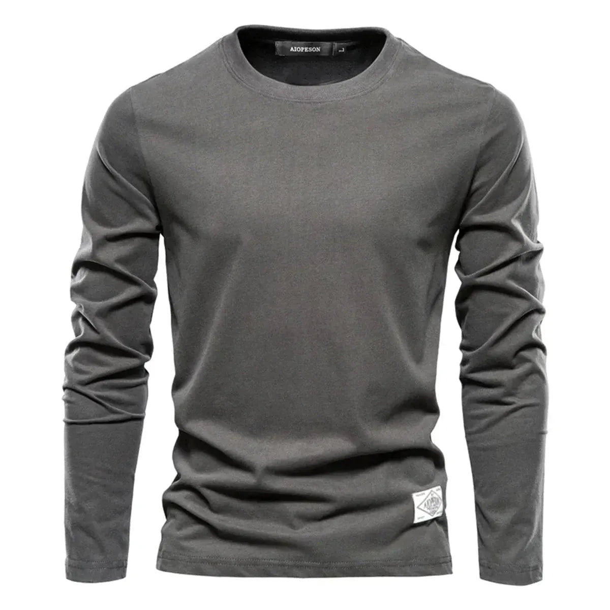 Heren Lange Mouwen Crewneck Casual T-shirt