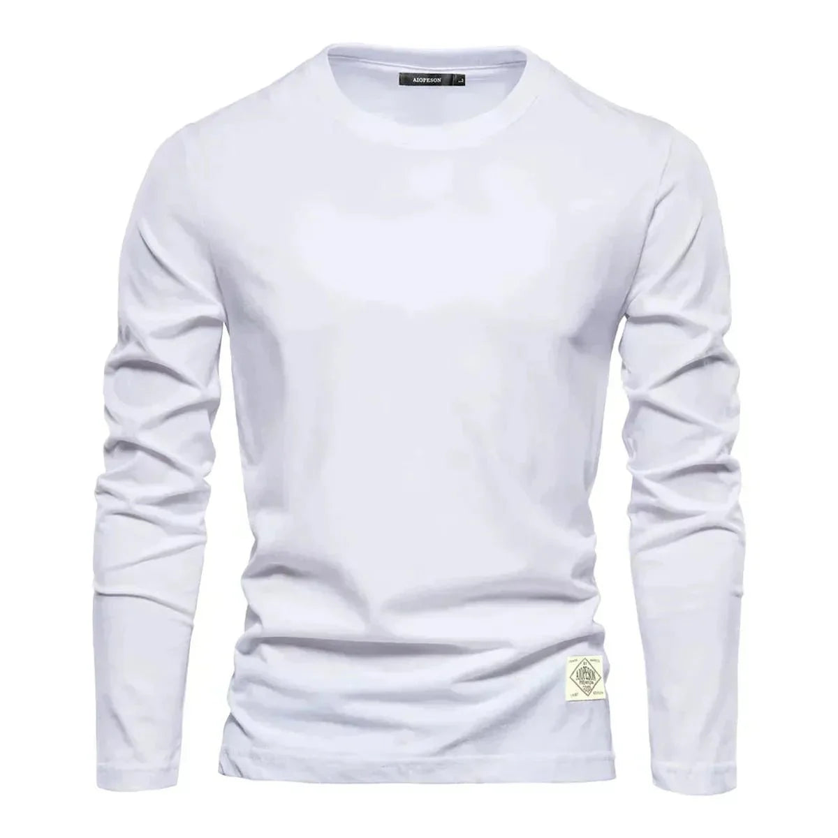 Heren Lange Mouwen Crewneck Casual T-shirt