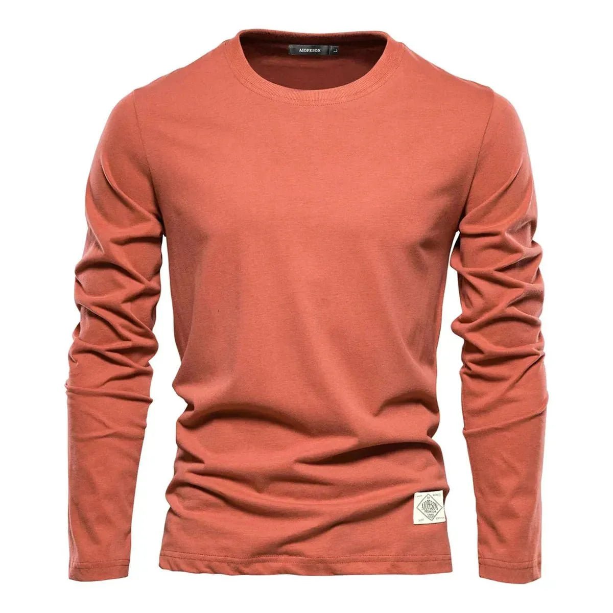 Heren Lange Mouwen Crewneck Casual T-shirt