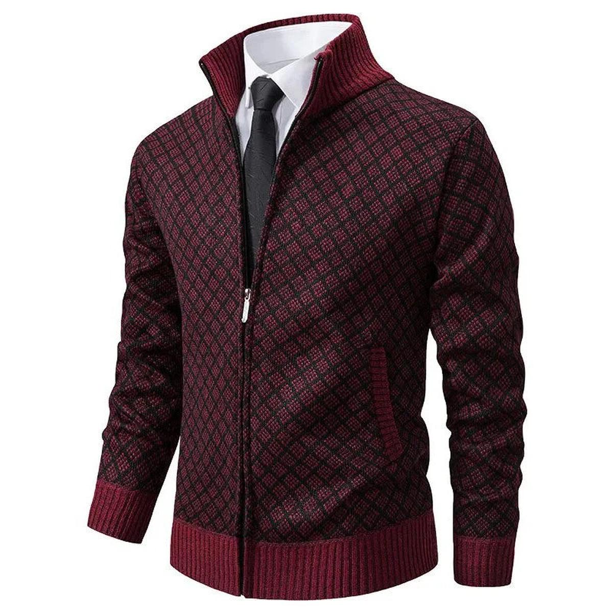Heren Lente Geometrisch Patroon Ritsvest