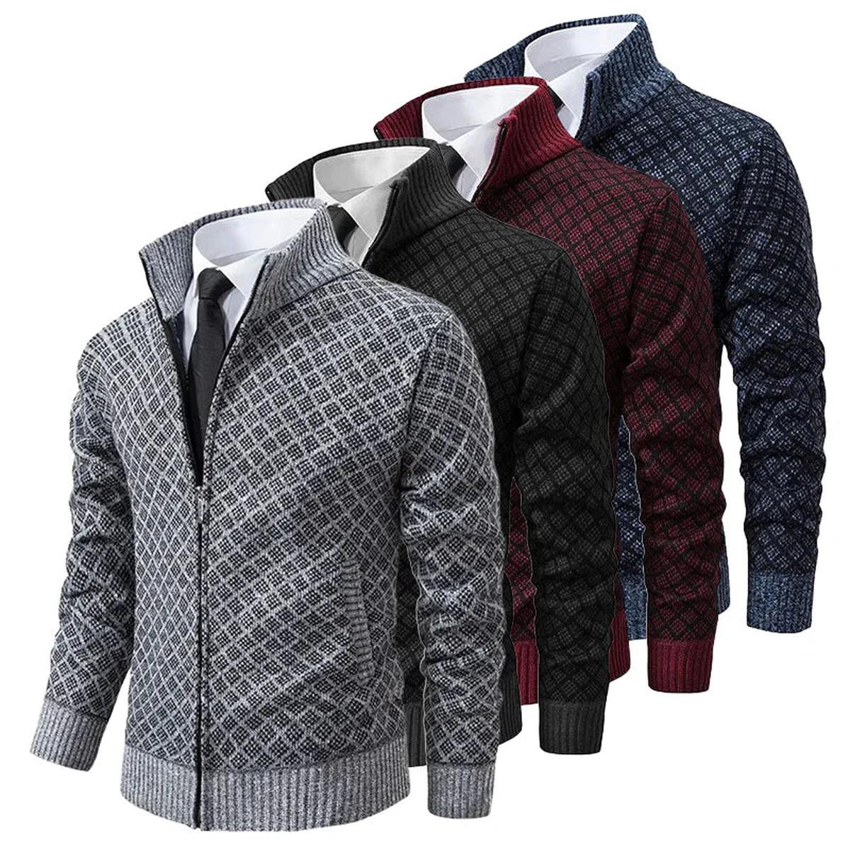 Heren Lente Geometrisch Patroon Ritsvest