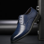 Heren Leren Veterschoenen met Brogue Details