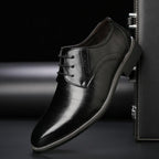 Heren Leren Veterschoenen met Brogue Details
