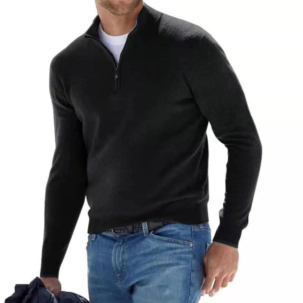 Heren Merino Wol V-hals Trui