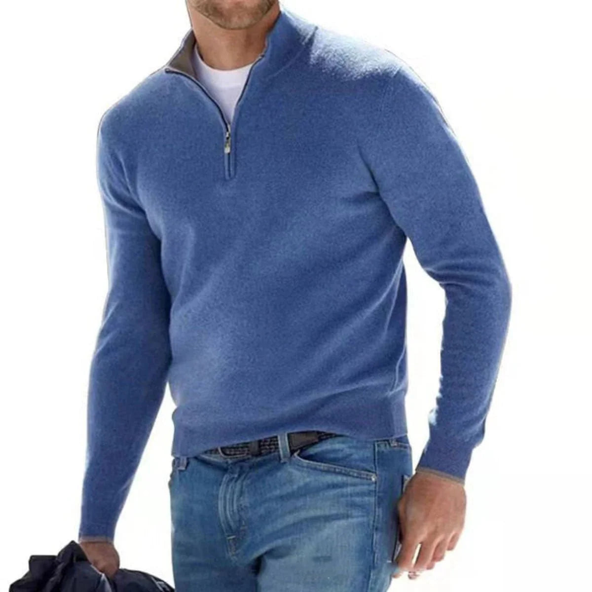 Heren Merino Wol V-hals Trui